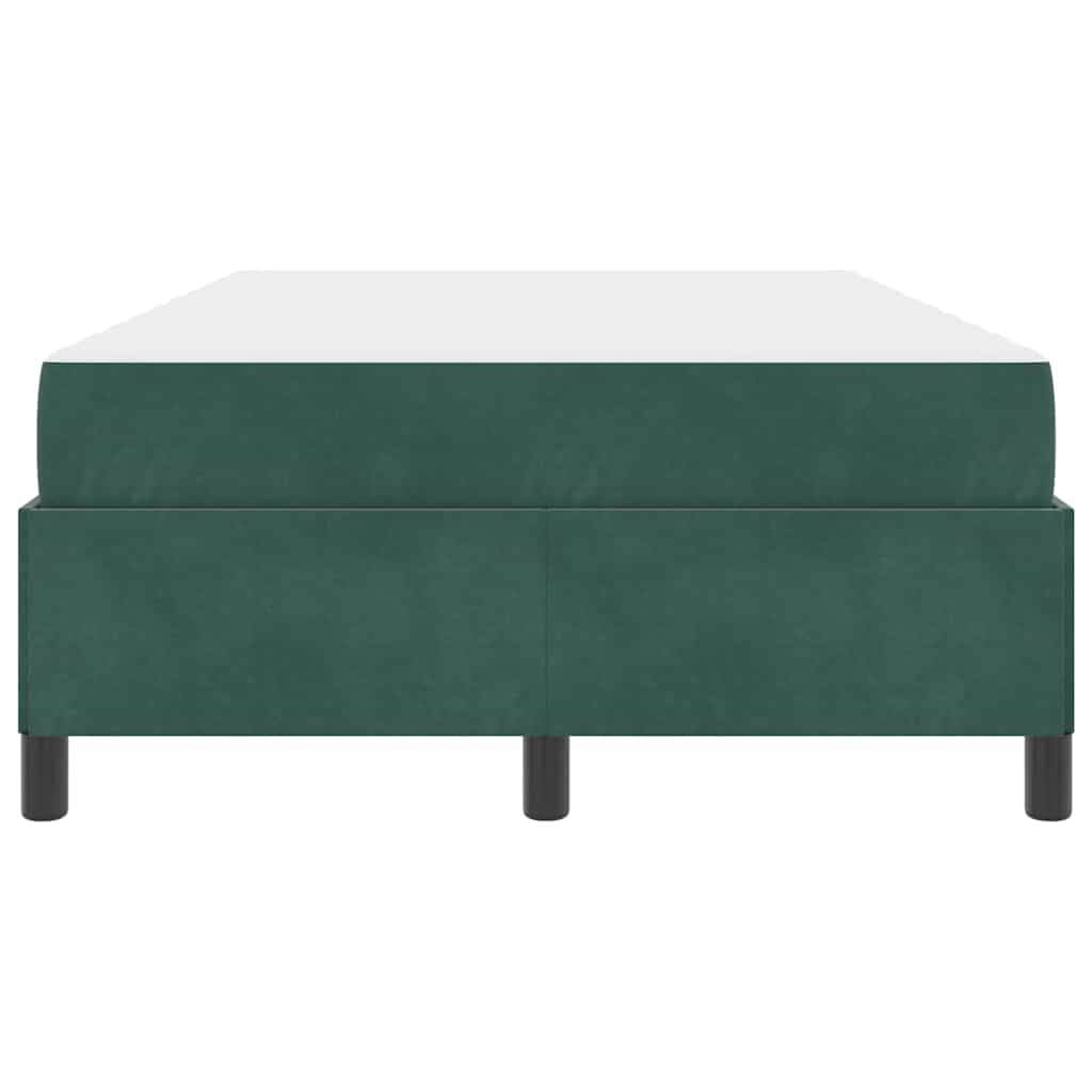Struttura del letto Verde scuro e bianco 120 x 190 cm Velluto