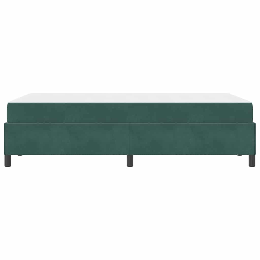 Struttura del letto Verde scuro e bianco 120 x 190 cm Velluto