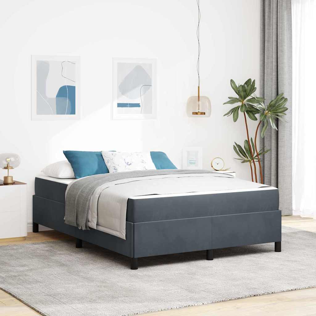 Struttura del letto Bianco, Grigio scuro e Grigio 140 x 190 cm