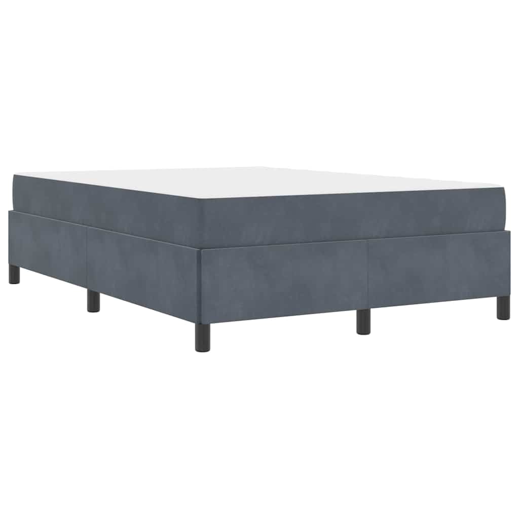 Struttura del letto Bianco, Grigio scuro e Grigio 140 x 190 cm