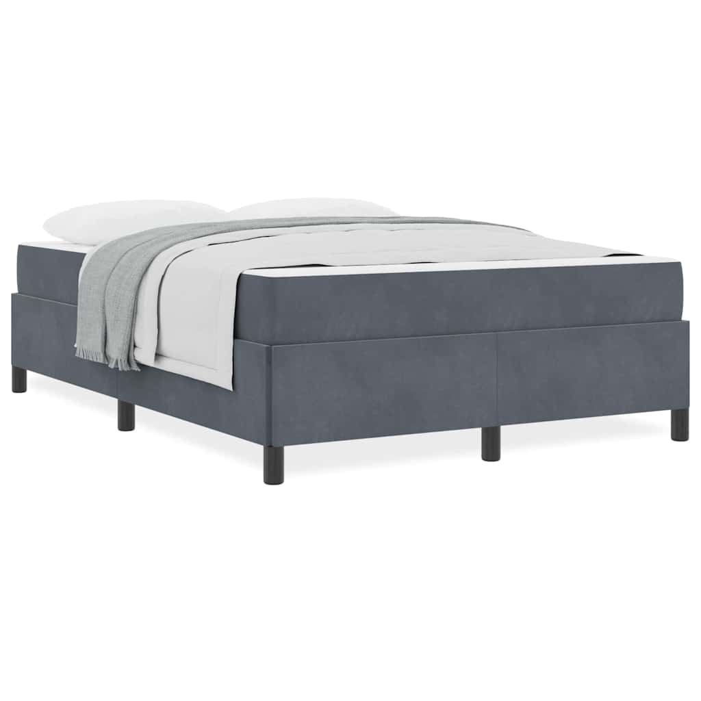 Struttura del letto Bianco, Grigio scuro e Grigio 140 x 190 cm