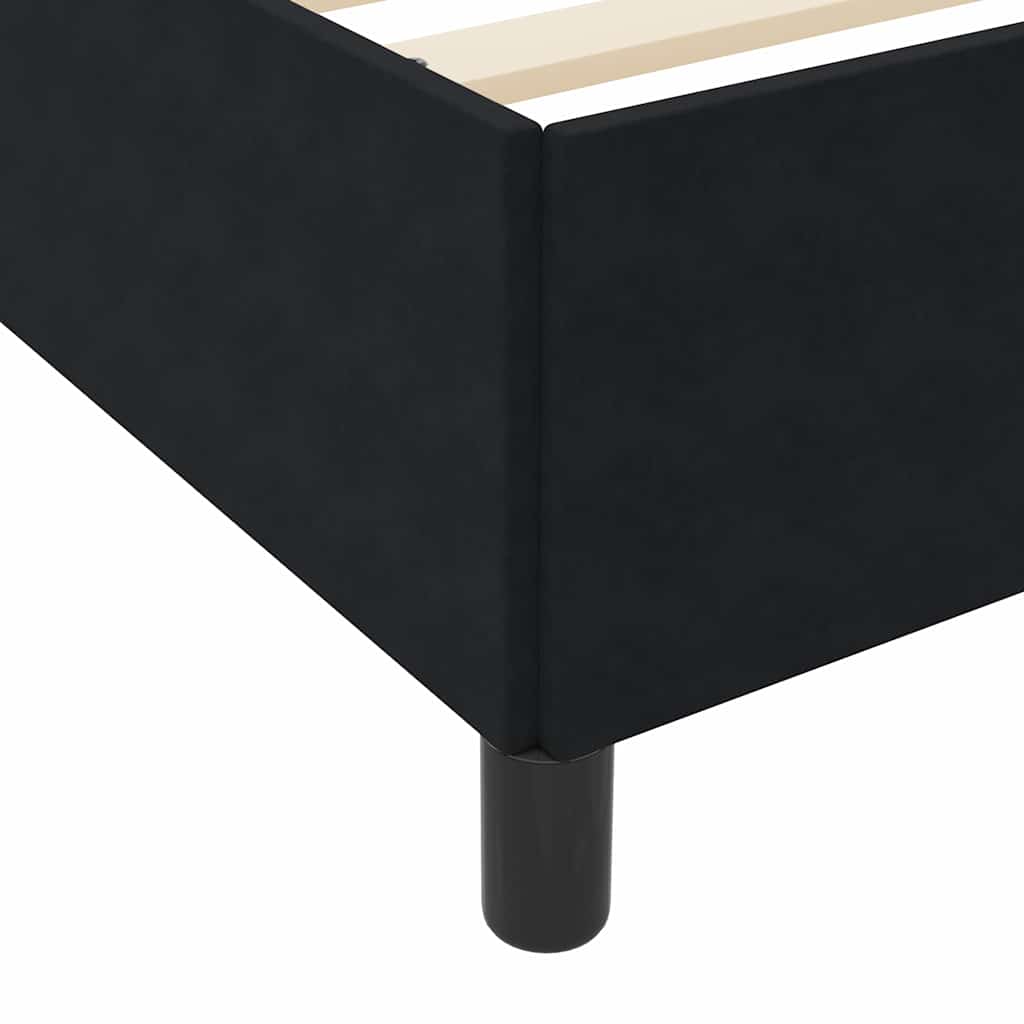 Struttura del letto Nero e Bianco 140 x 200 cm Velluto