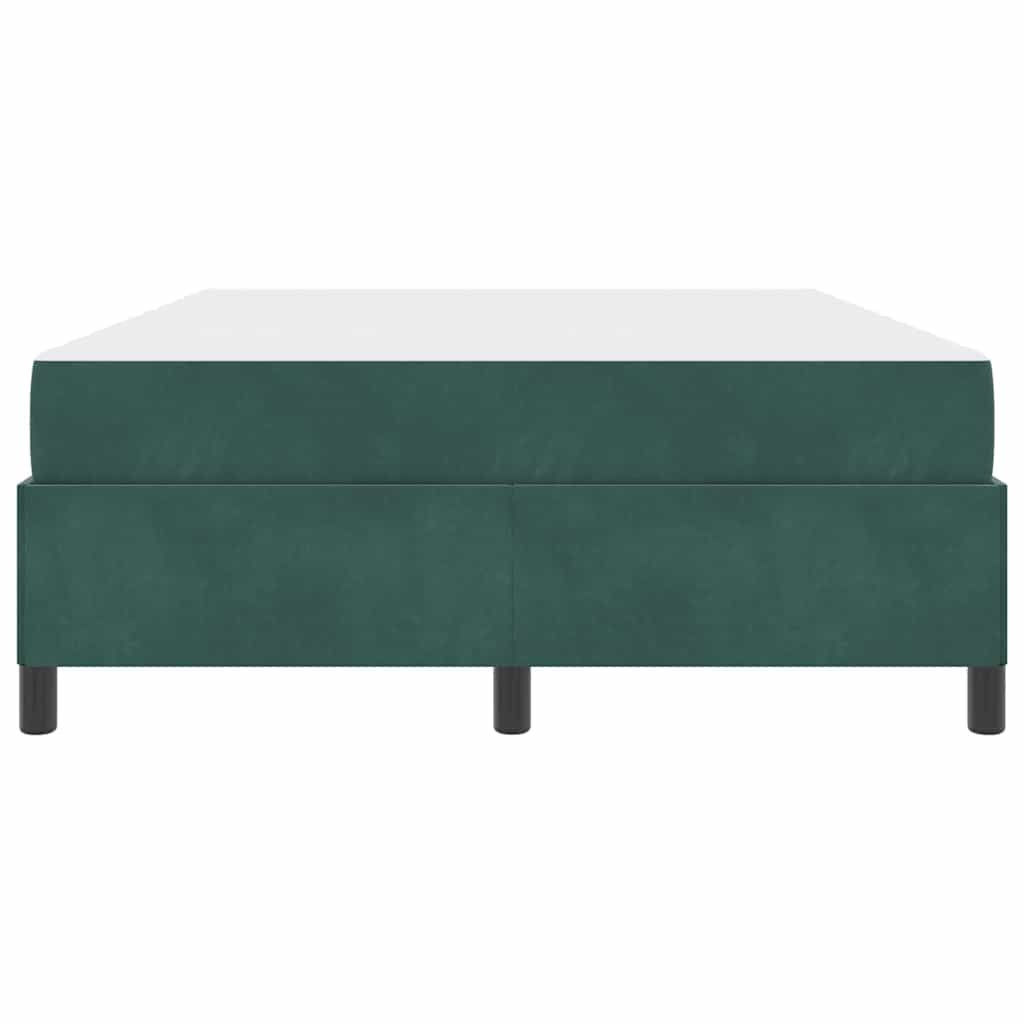 Struttura del letto Verde scuro e bianco 140 x 200 cm Velluto
