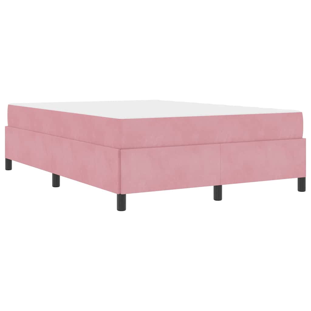 Struttura del letto Rosa e bianco 140 x 200 cm Velluto