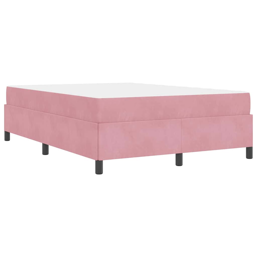 Struttura del letto Rosa e bianco 140 x 200 cm Velluto