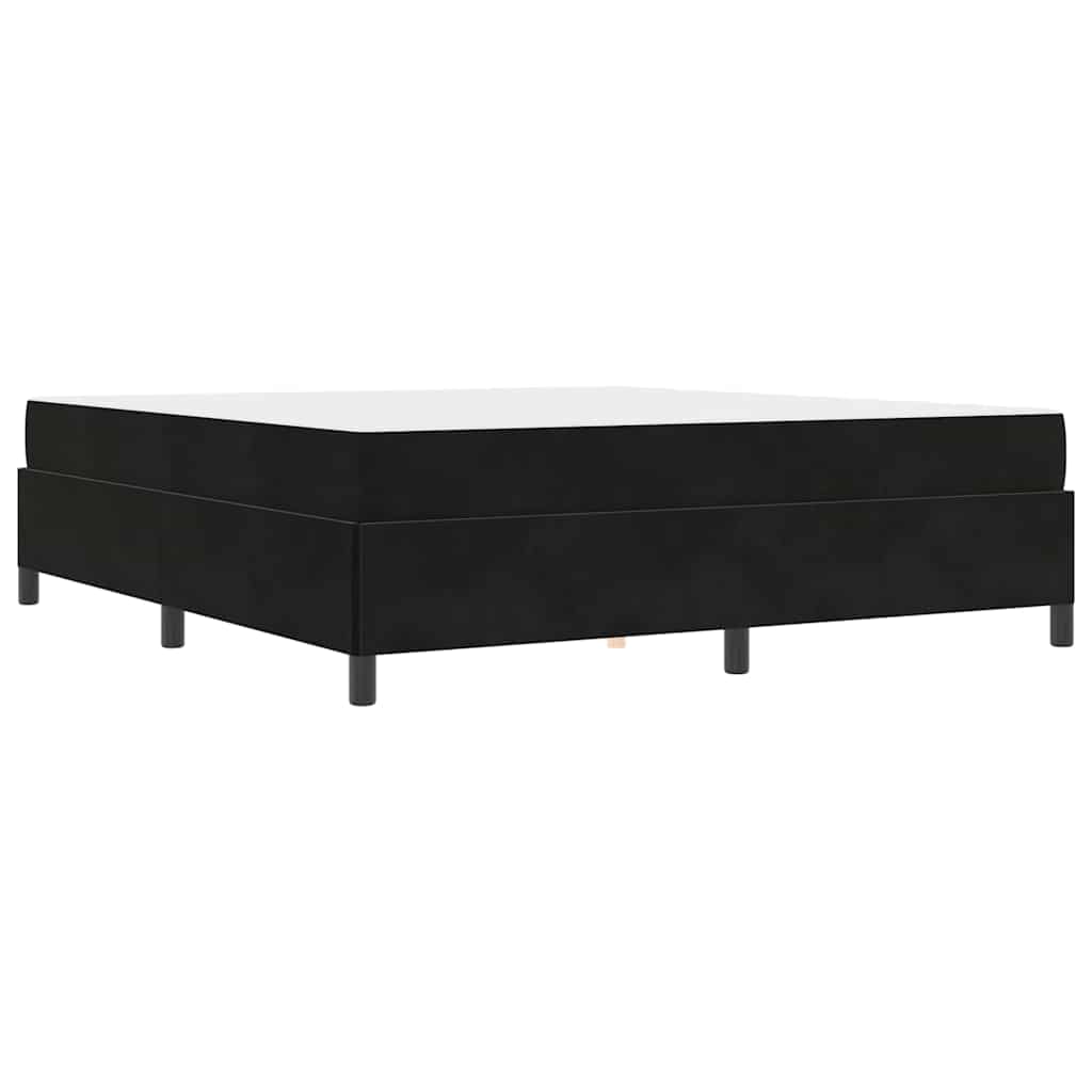 Struttura del letto Nero e Bianco e Nero 180 x 200 cm Velluto