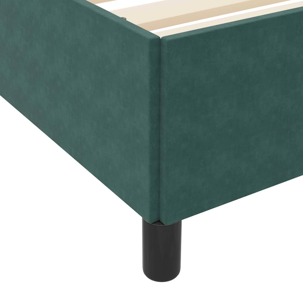 Struttura del letto Verde scuro e bianco 180 x 200 cm Velluto
