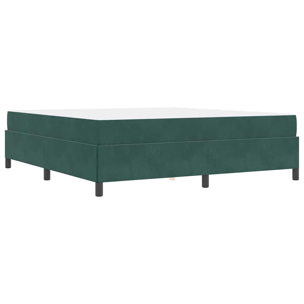 Struttura del letto Verde scuro e bianco 180 x 200 cm Velluto