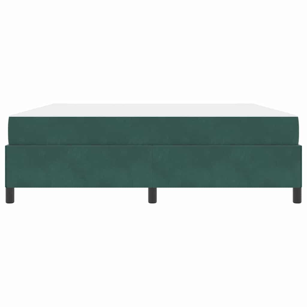 Struttura del letto Verde scuro e bianco 180 x 200 cm Velluto