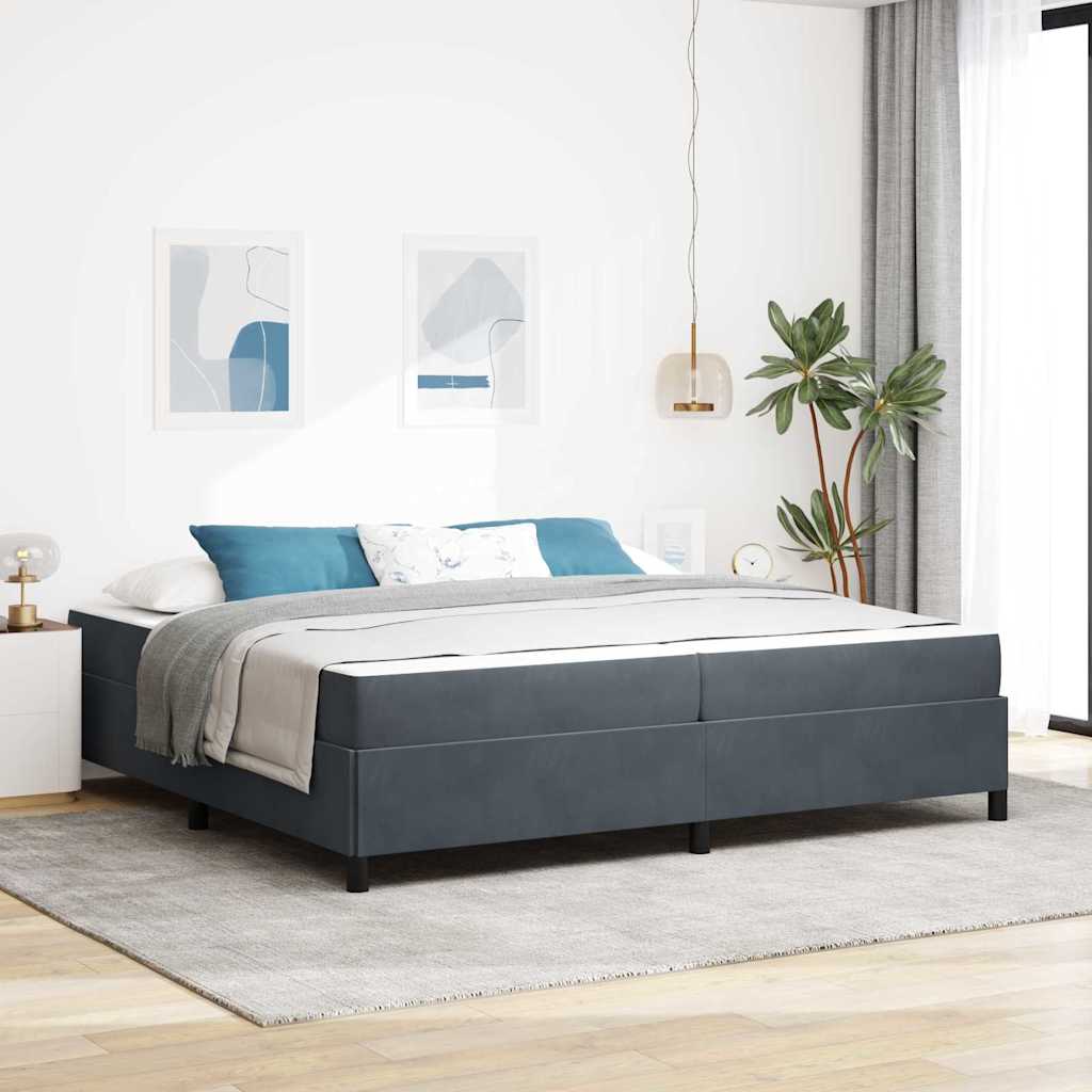 Struttura del letto Grigio scuro, Grigio e Bianco 200 x 200 cm