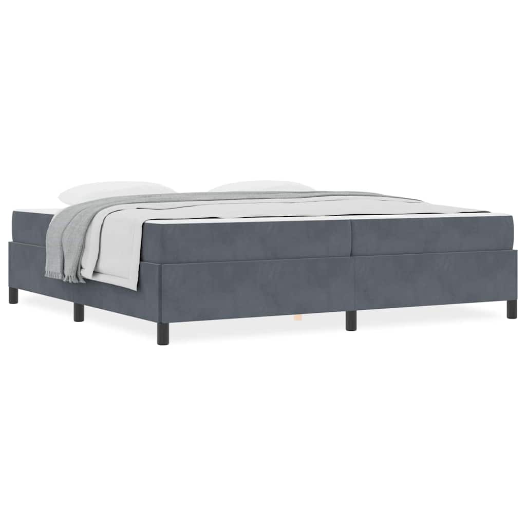 Struttura del letto Grigio scuro, Grigio e Bianco 200 x 200 cm