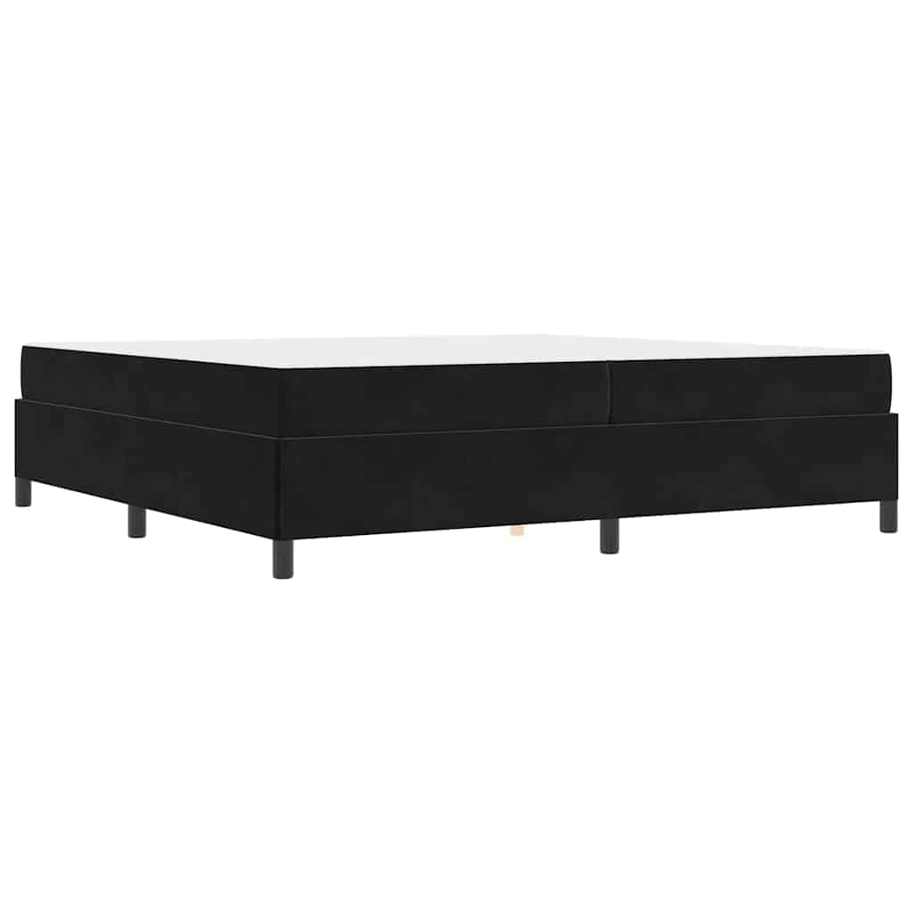 Struttura del letto Nero e Bianco e Nero 200 x 200 cm Velluto