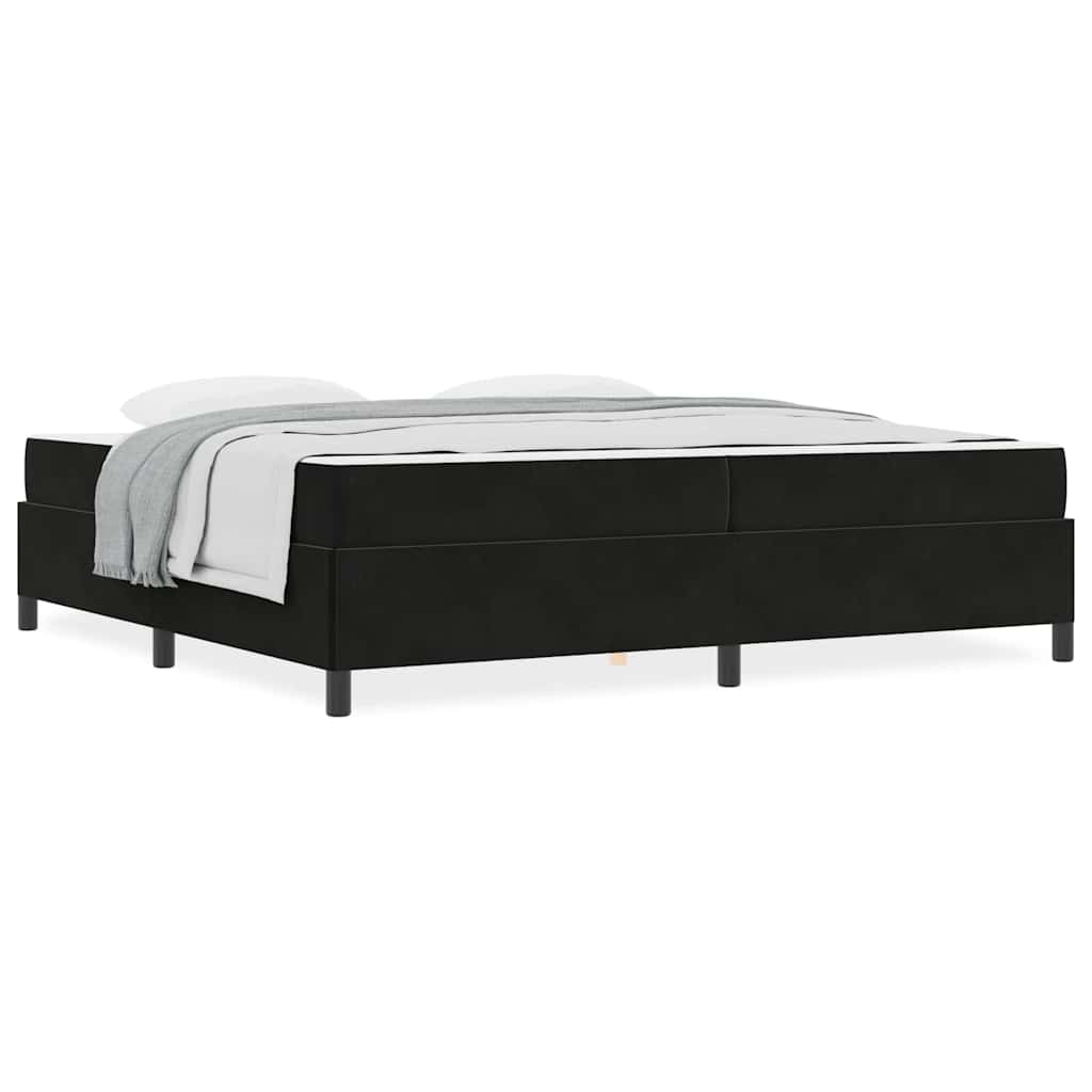 Struttura del letto Nero e Bianco e Nero 200 x 200 cm Velluto