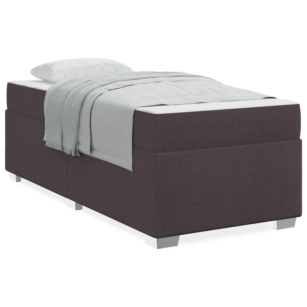 Struttura del letto Marrone scuro 80 x 200 cm Tessuto