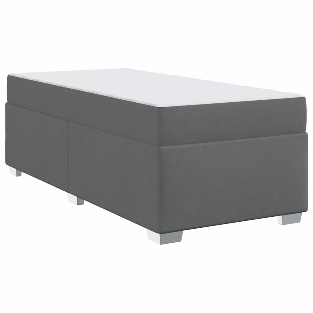 Struttura del letto Grigio scuro 90 x 190 cm Tessuto