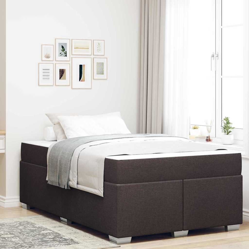 Struttura del letto Marrone scuro 120 x 200 cm Tessuto