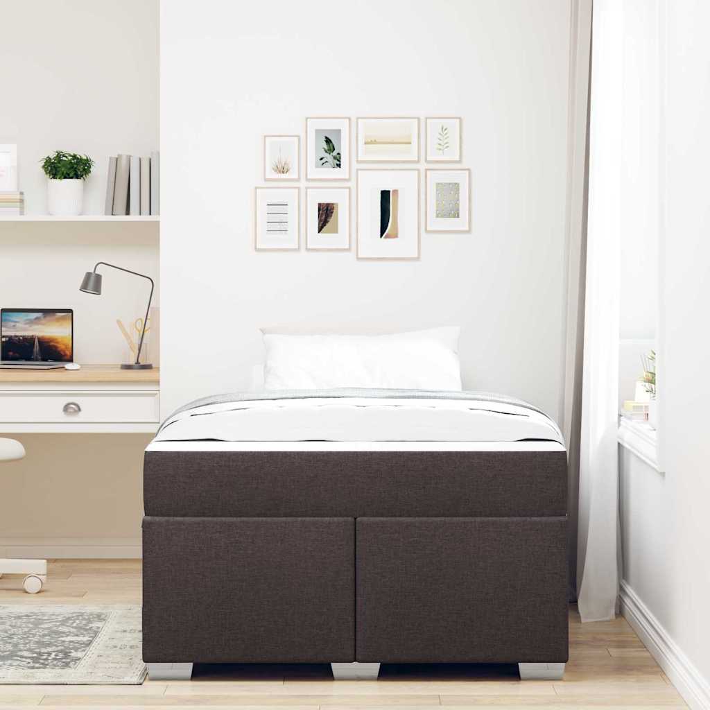 Struttura del letto Marrone scuro 120 x 200 cm Tessuto