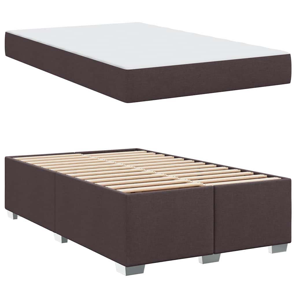 Struttura del letto Marrone scuro 120 x 200 cm Tessuto