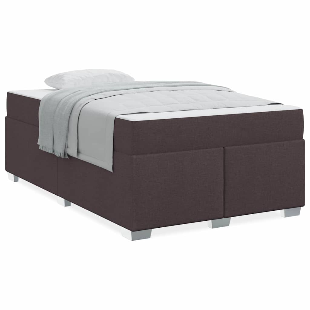 Struttura del letto Marrone scuro 120 x 200 cm Tessuto
