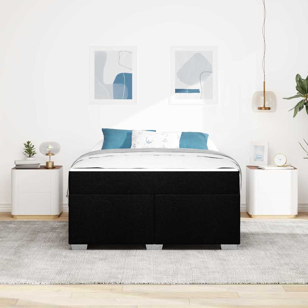 Struttura del letto con materasso Nero 140 x 200 cm Tessuto | homemem39