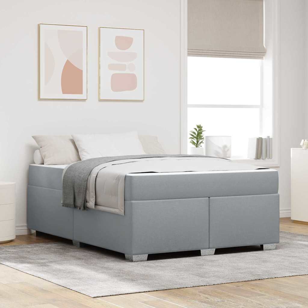 Struttura del letto Grigio chiaro 160 x 200 cm Tessuto