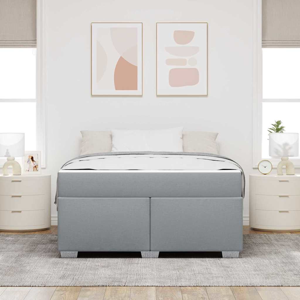 Struttura del letto Grigio chiaro 160 x 200 cm Tessuto