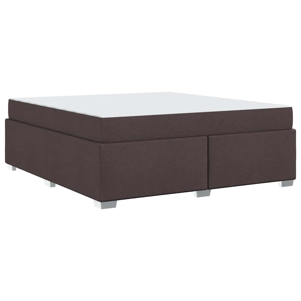 Struttura del letto Marrone scuro 180 x 200 cm Tessuto