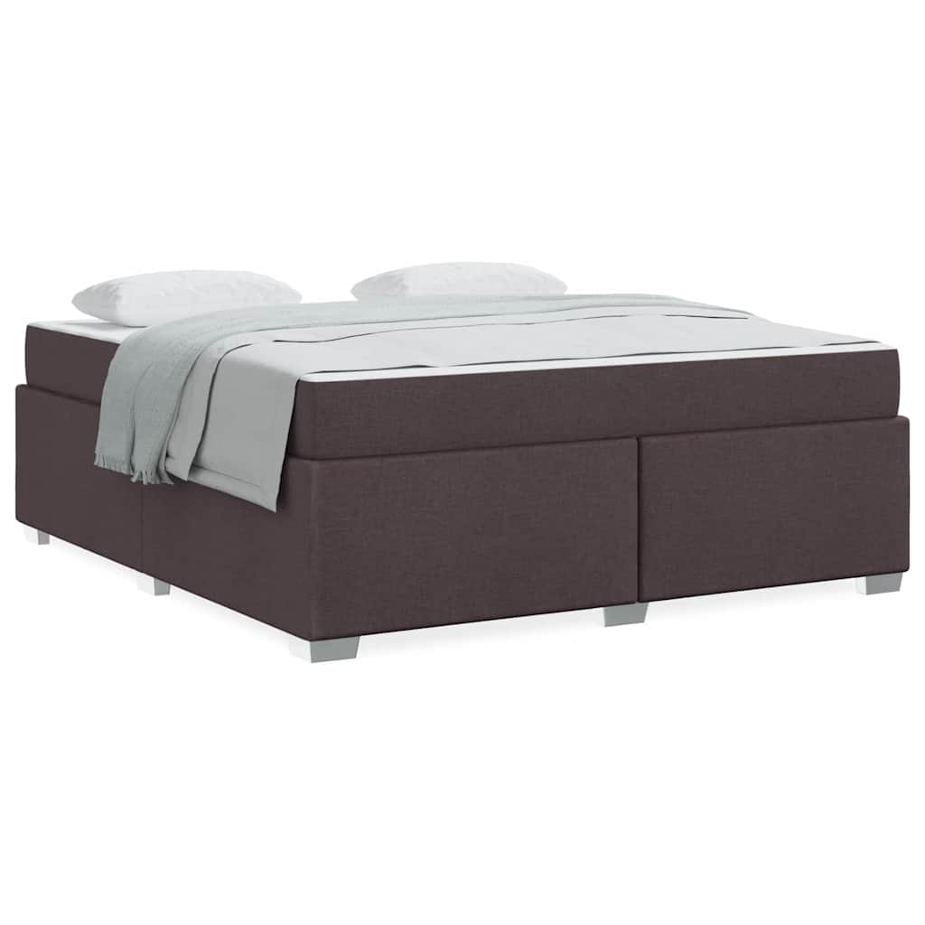 Struttura del letto Marrone scuro 180 x 200 cm Tessuto