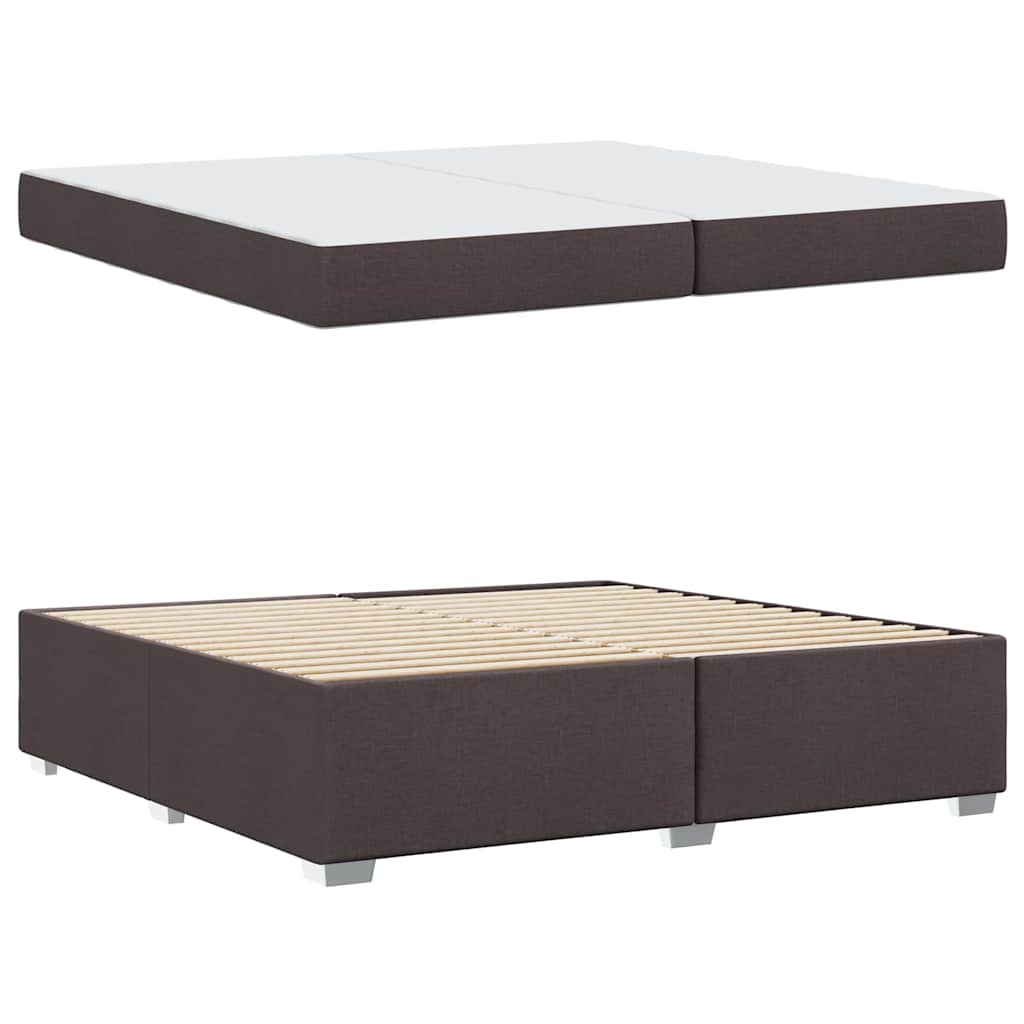 Struttura del letto Marrone scuro 200 x 200 cm Tessuto