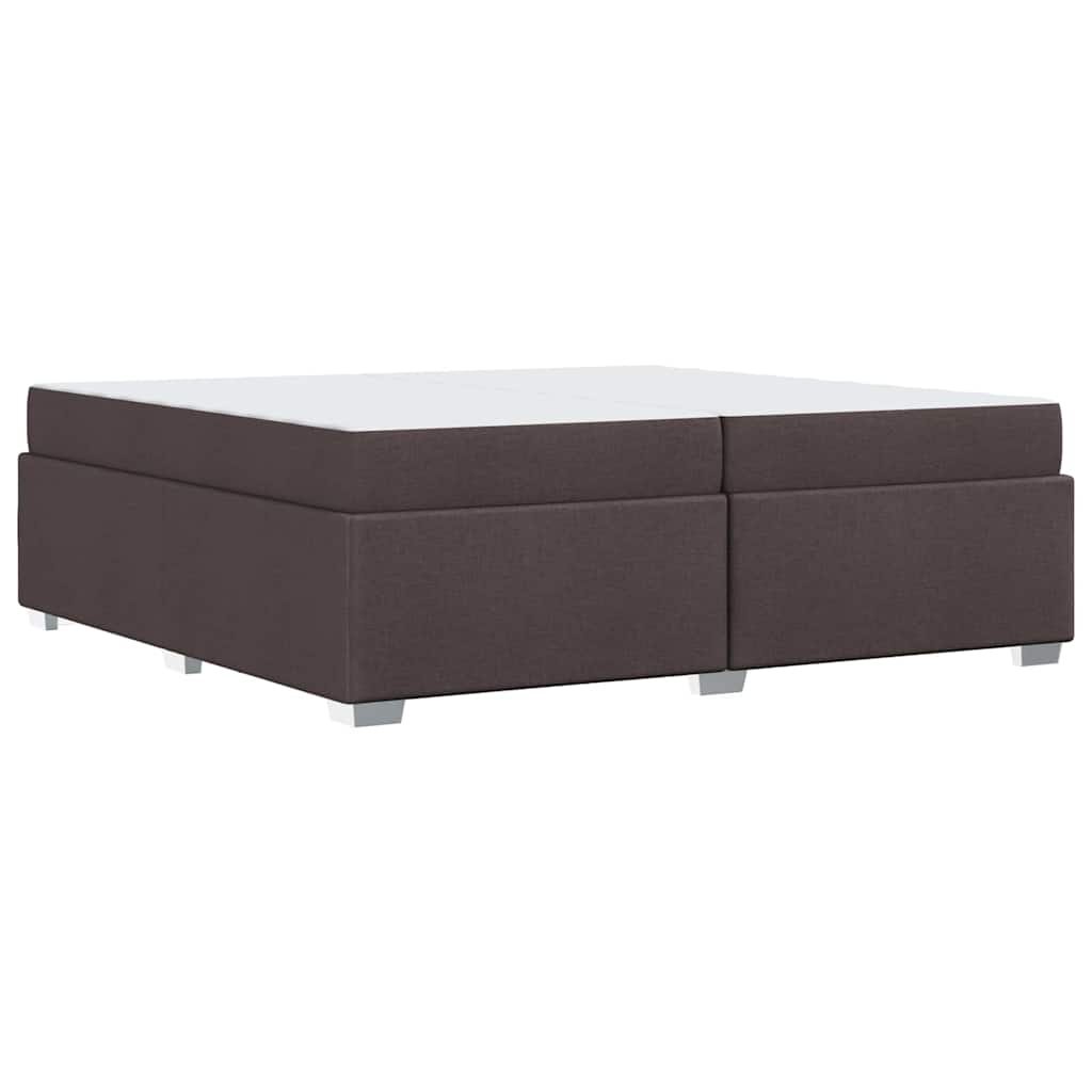 Struttura del letto Marrone scuro 200 x 200 cm Tessuto