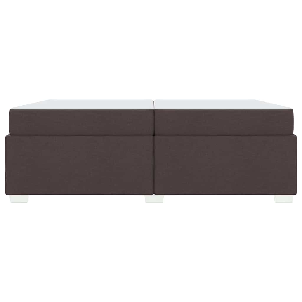 Struttura del letto Marrone scuro 200 x 200 cm Tessuto
