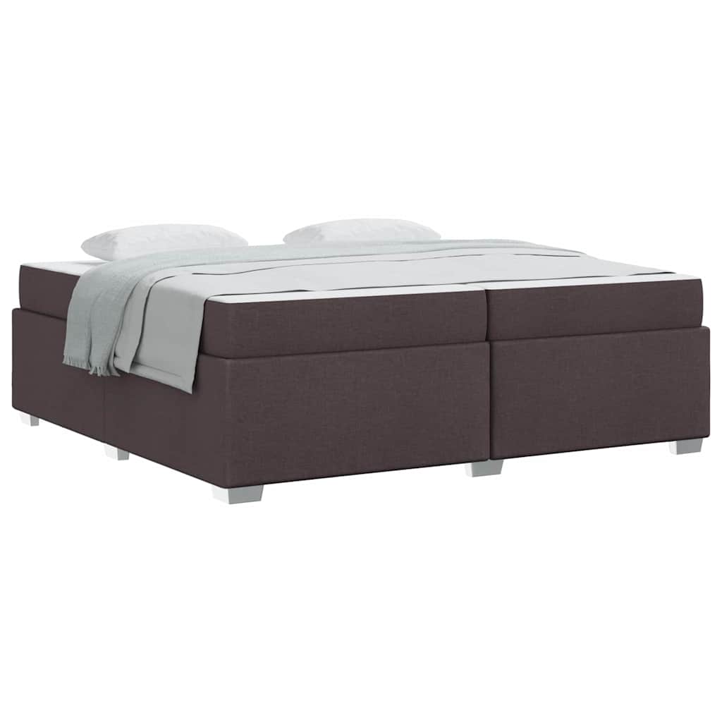 Struttura del letto Marrone scuro 200 x 200 cm Tessuto