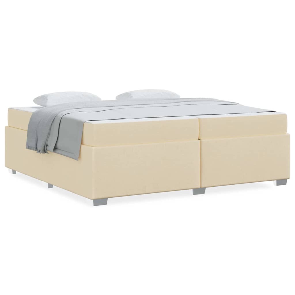 Struttura del letto Crema 200 x 200 cm Tessuto