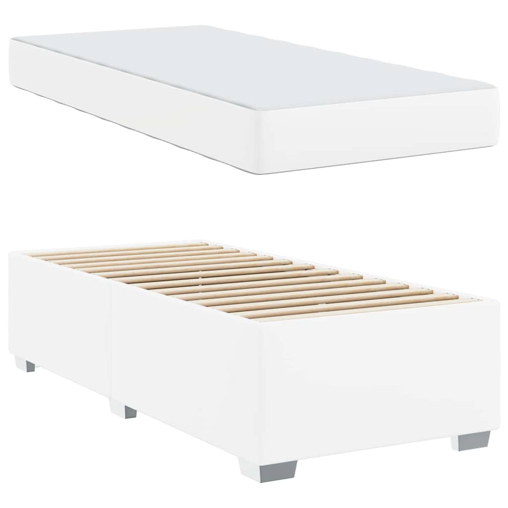 Struttura del letto Bianco 90 x 190 cm Pelle sintetica