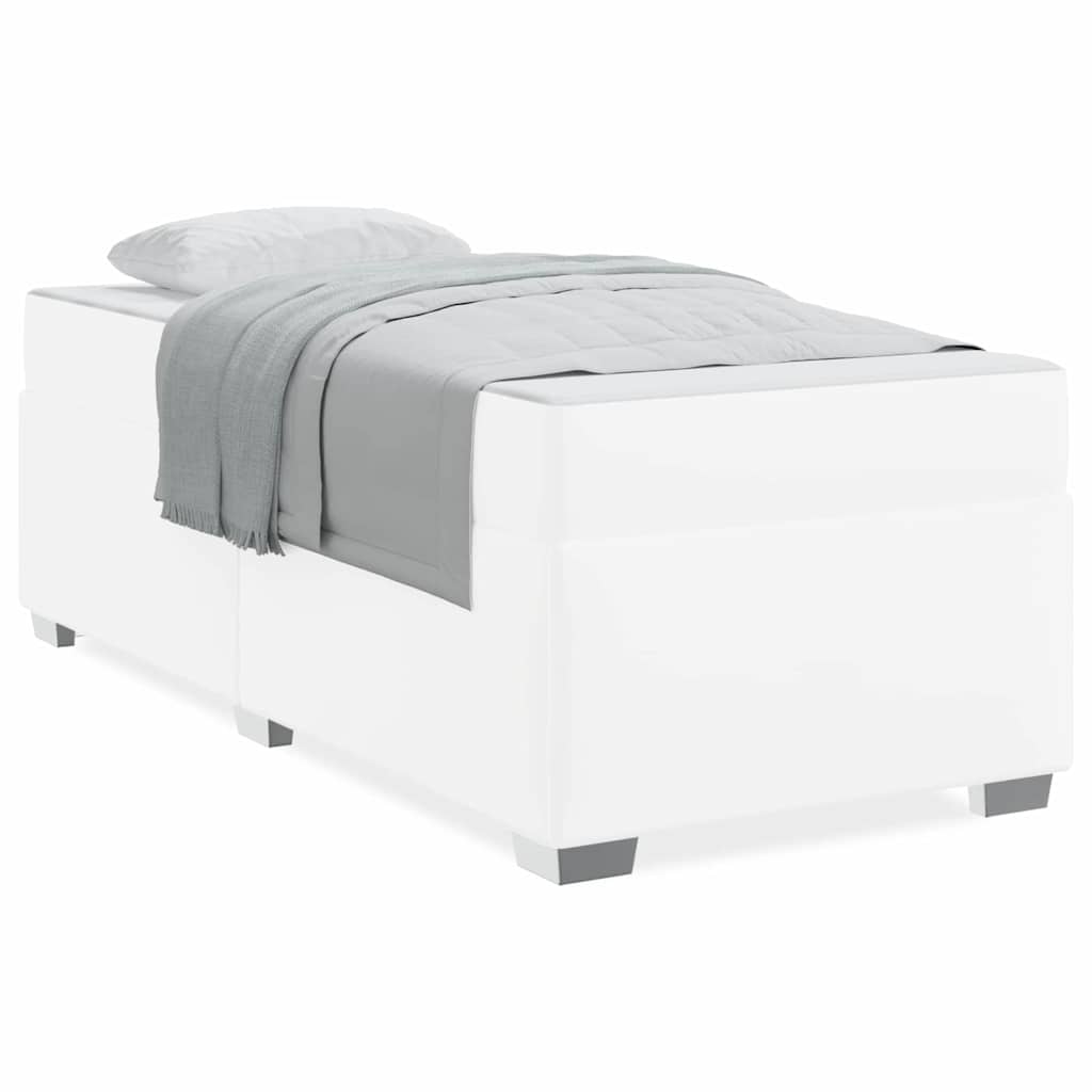 Struttura del letto Bianco 90 x 190 cm Pelle sintetica