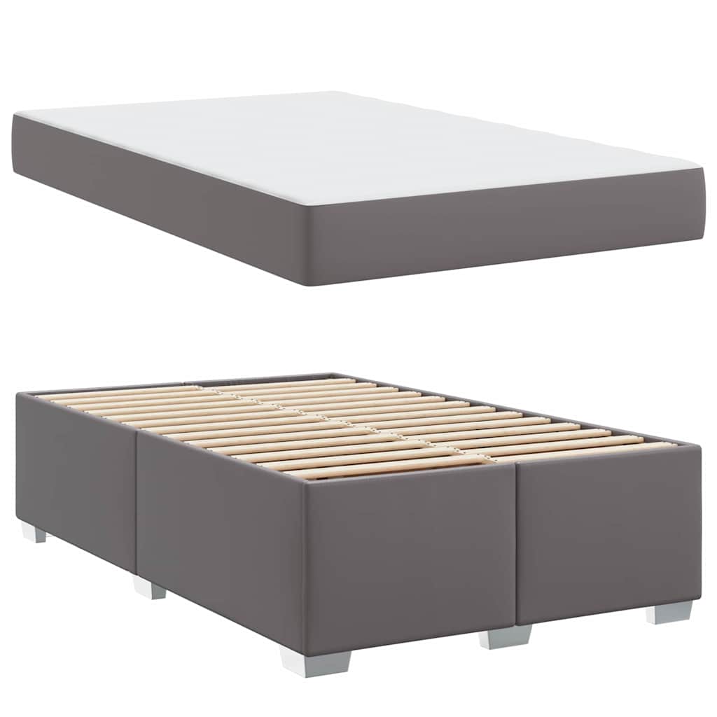 Struttura del letto Grigio 120 x 190 cm Pelle sintetica
