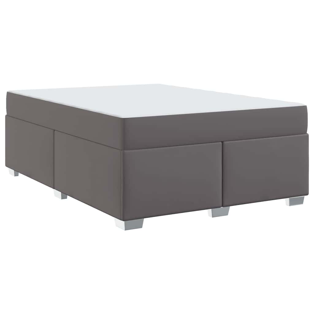 Struttura del letto Grigio 140 x 200 cm Pelle sintetica