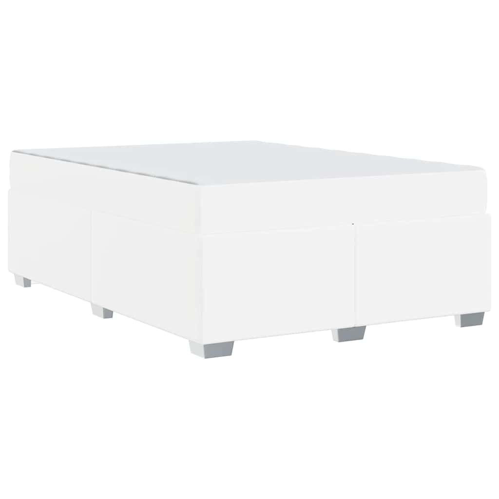 Struttura del letto Bianco 160 x 200 cm Pelle sintetica