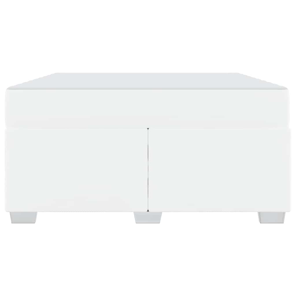 Struttura del letto Bianco 160 x 200 cm Pelle sintetica