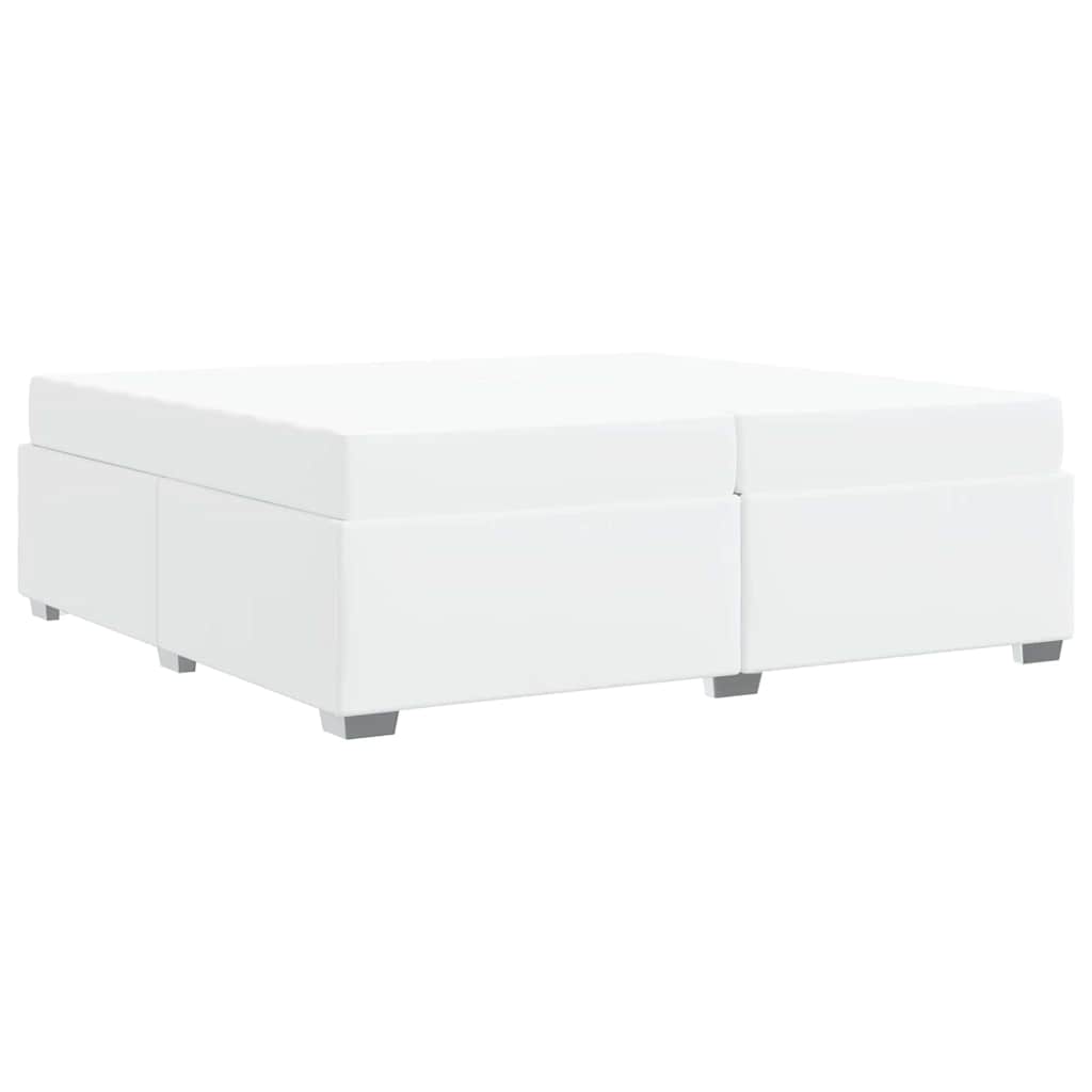 Struttura del letto Bianco 200 x 200 cm Pelle sintetica