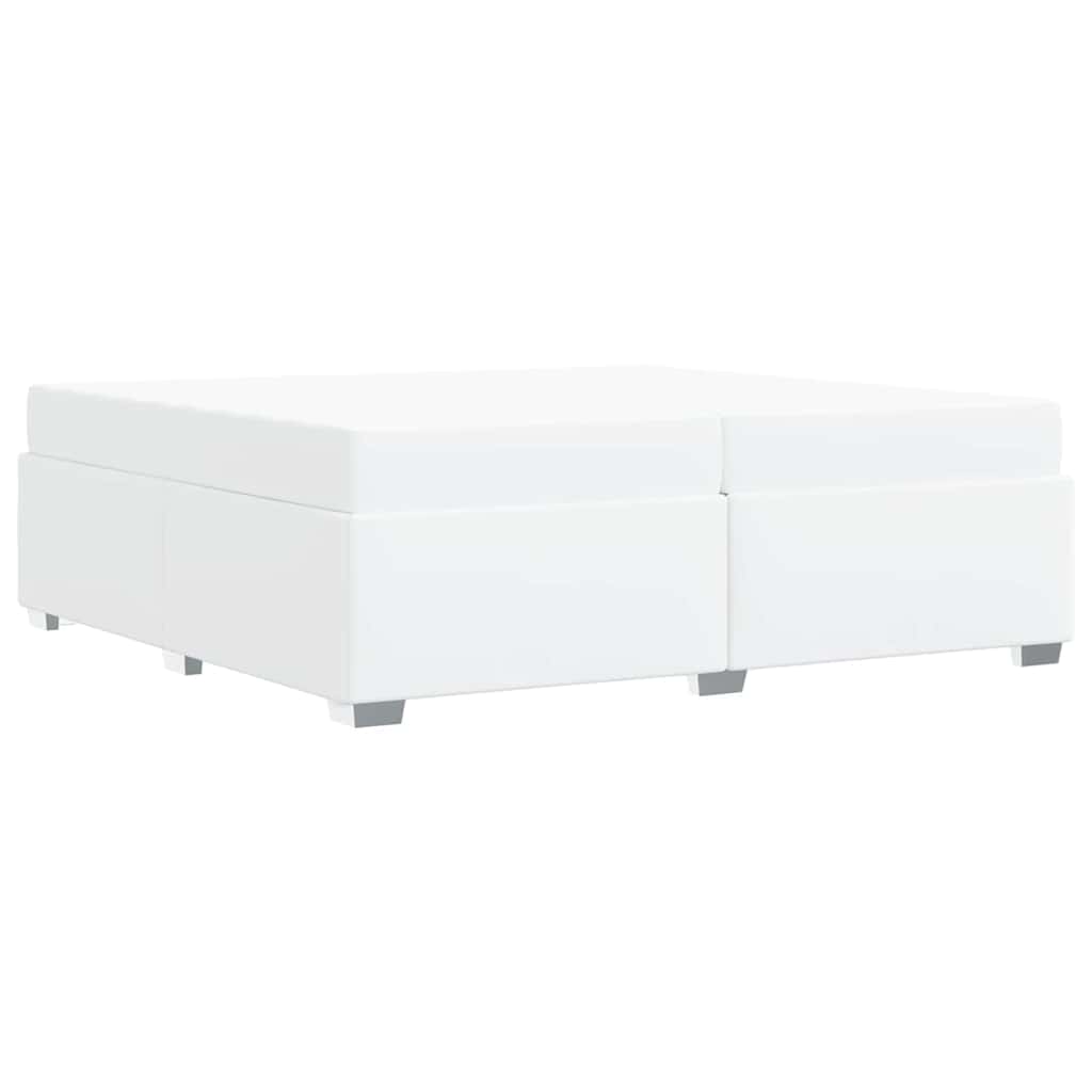 Struttura del letto Bianco 200 x 200 cm Pelle sintetica