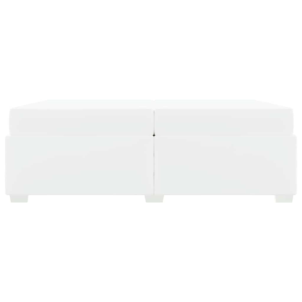 Struttura del letto Bianco 200 x 200 cm Pelle sintetica