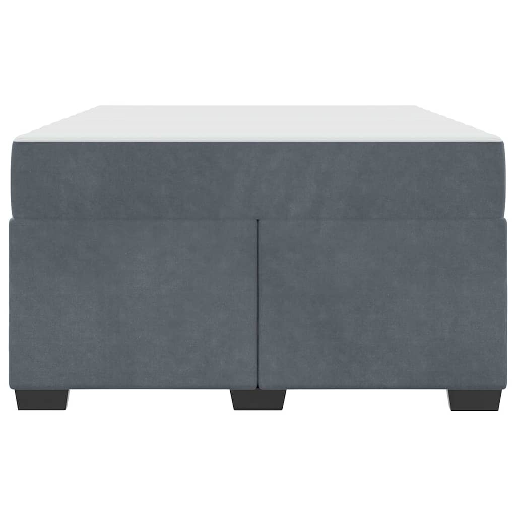 Struttura letto con materasso Grigio scuro 120 x 200 cm Velluto