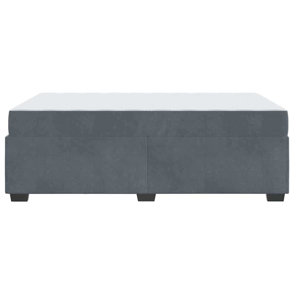 Struttura letto con materasso Grigio scuro 120 x 200 cm Velluto