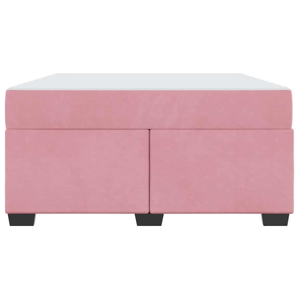 Struttura letto con materasso Rosa 160 x 200 cm Velluto