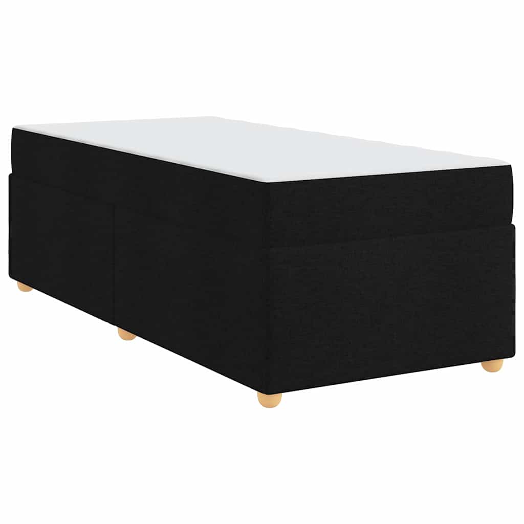 Struttura del letto con materasso Nero 80 x 200 cm Tessuto