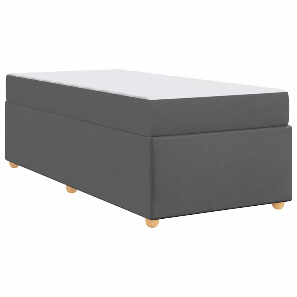 Struttura del letto Grigio scuro 90 x 190 cm Tessuto