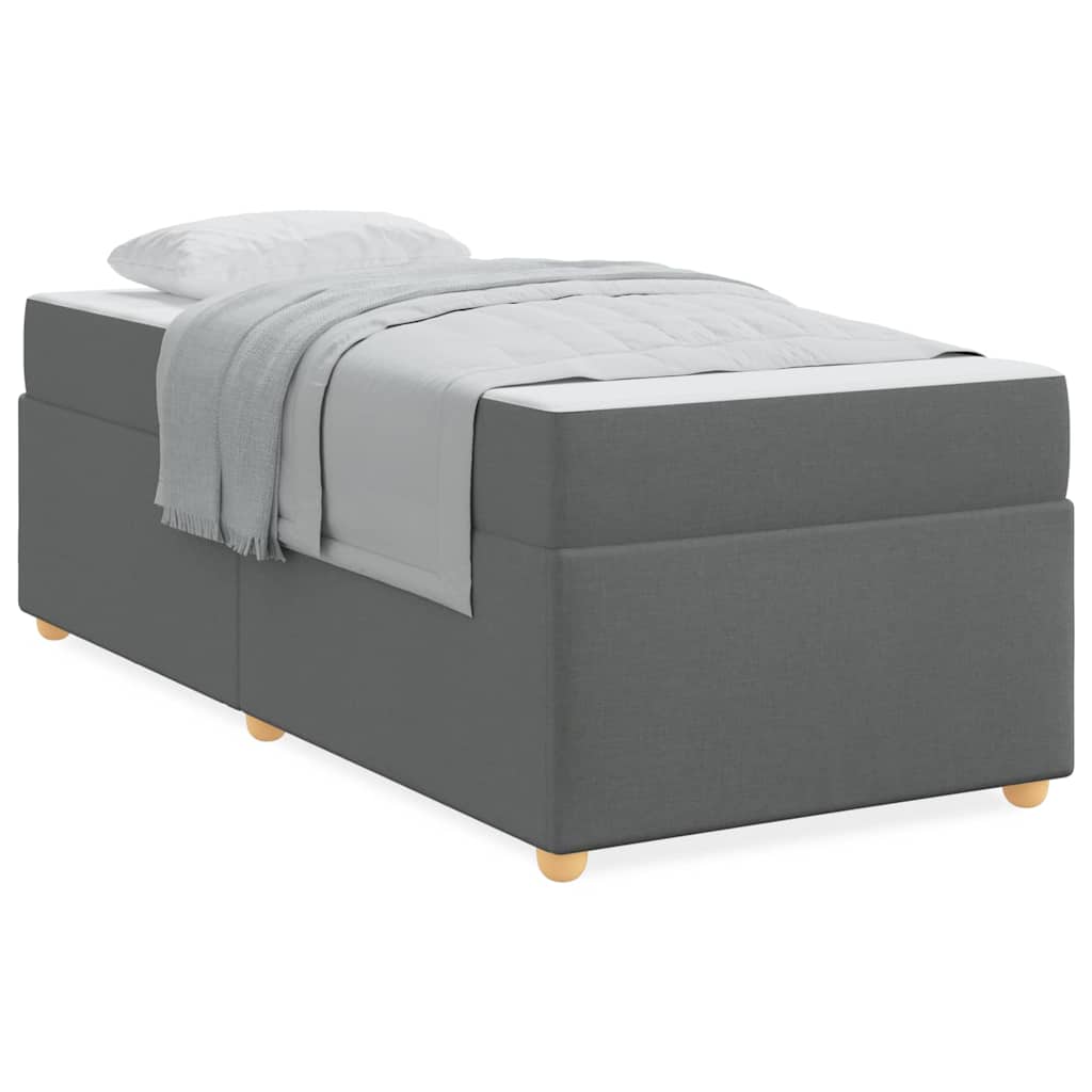 Struttura del letto Grigio scuro 90 x 190 cm Tessuto
