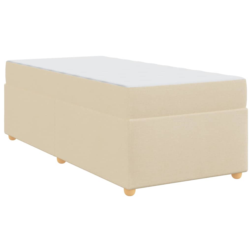 Struttura del letto con materasso Crema 90 x 190 cm Tessuto