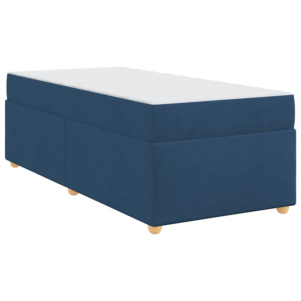 Struttura del letto con materasso Blu 90 x 190 cm Tessuto